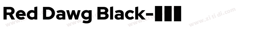 Red Dawg Black字体转换